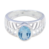 Sofia Rope-Wire Blue Solitaire Ring Blue Topaz Blue
